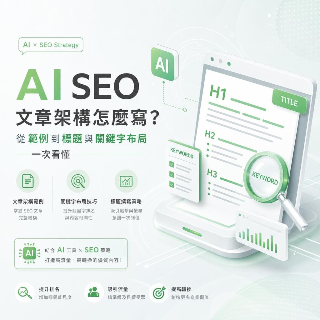 ai seo文章架構怎麼寫？從範例到標題與關鍵字布局一次看懂
