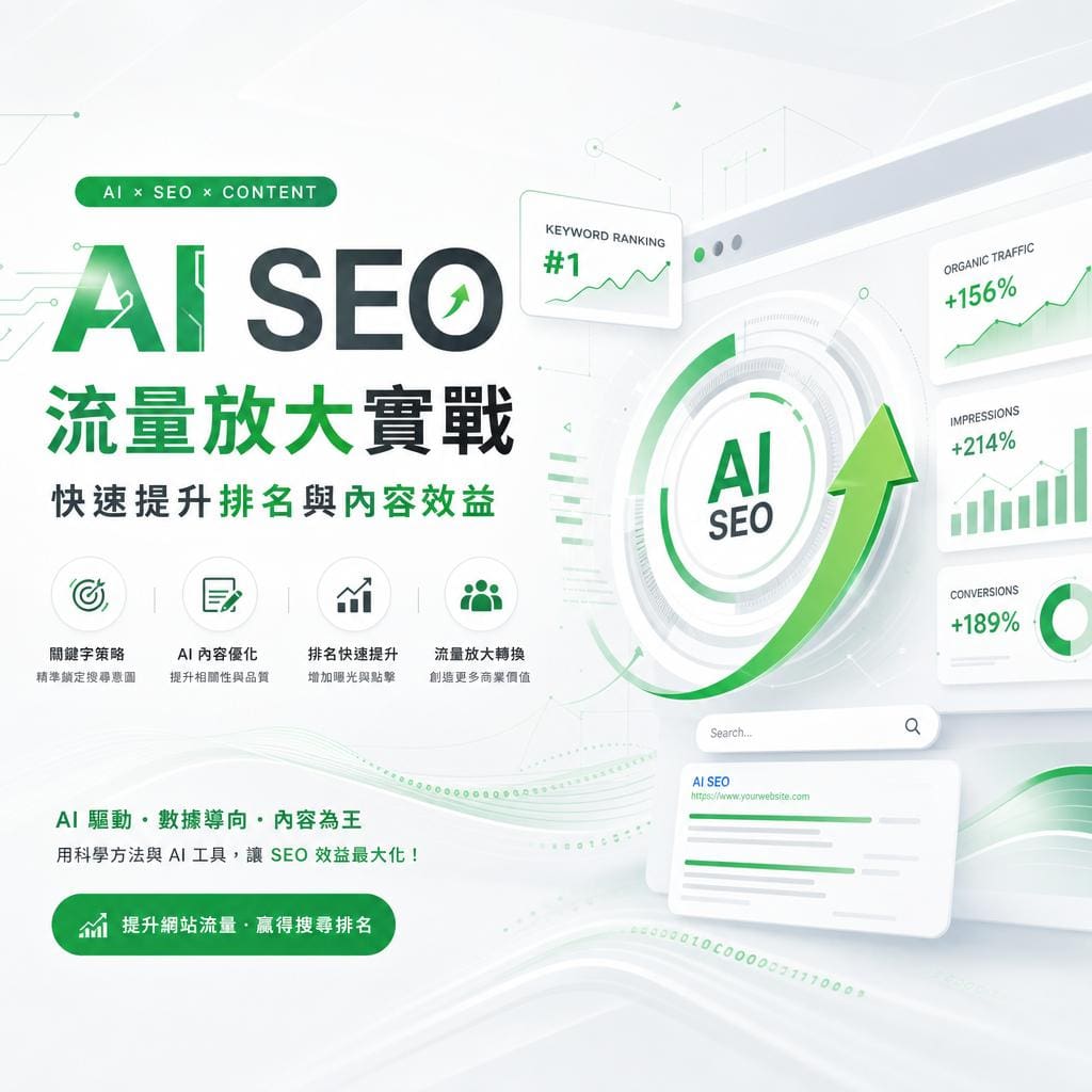 AI SEO流量放大實戰：快速提升排名與內容效益