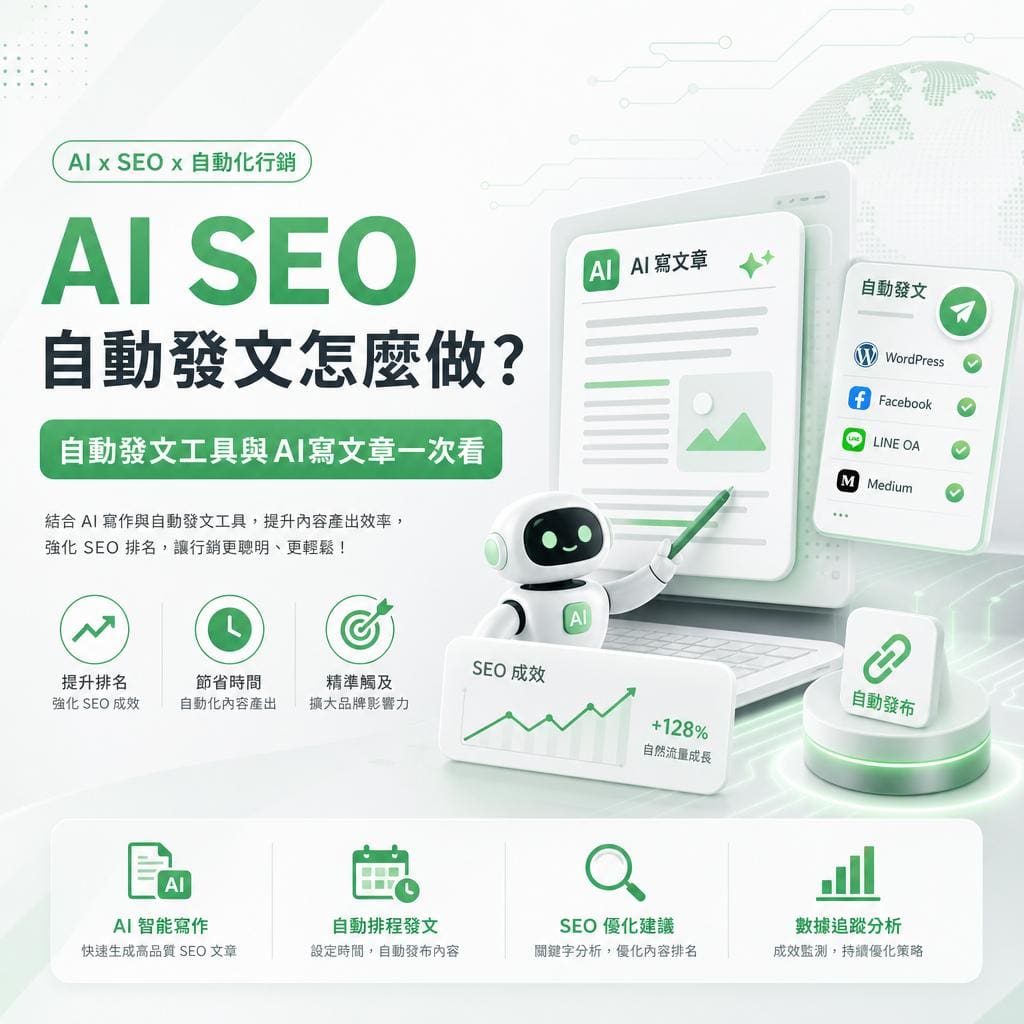 ai seo自動發文怎麼做?自動發文工具與AI寫文章一次看