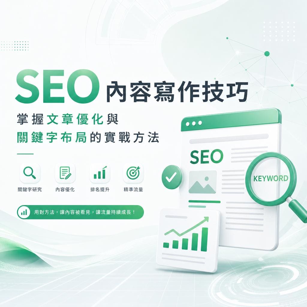 seo內容寫作技巧:掌握文章優化與關鍵字布局的實戰方法