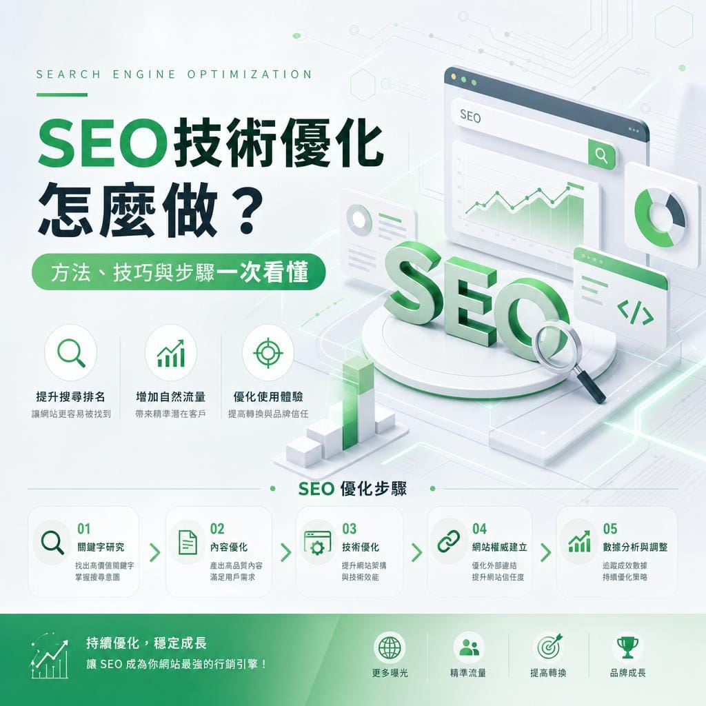 seo技術優化怎麼做?方法、技巧與步驟一次看懂