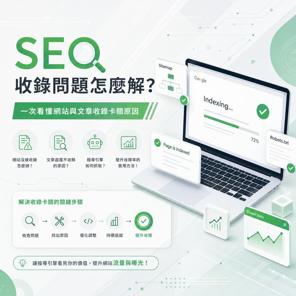 seo收錄問題怎麼解？一次看懂網站與文章收錄卡關原因